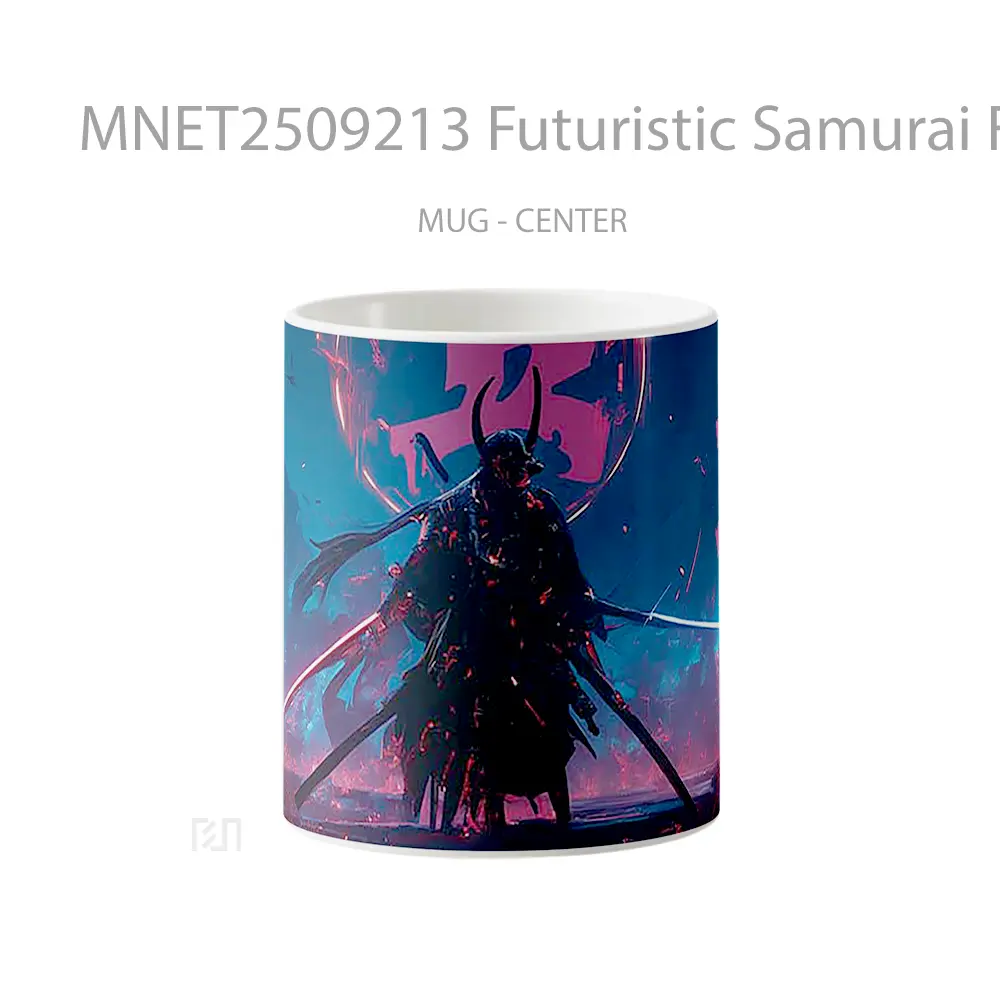 Futuristic Samurai Fight Mug MNET2509213 - All-side / Desain
