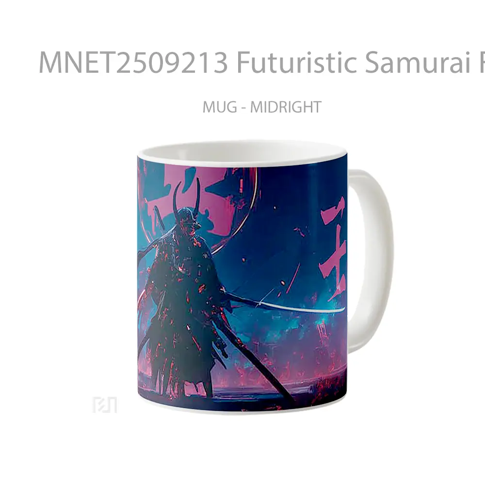 Futuristic Samurai Fight Mug MNET2509213 - All-side / Desain