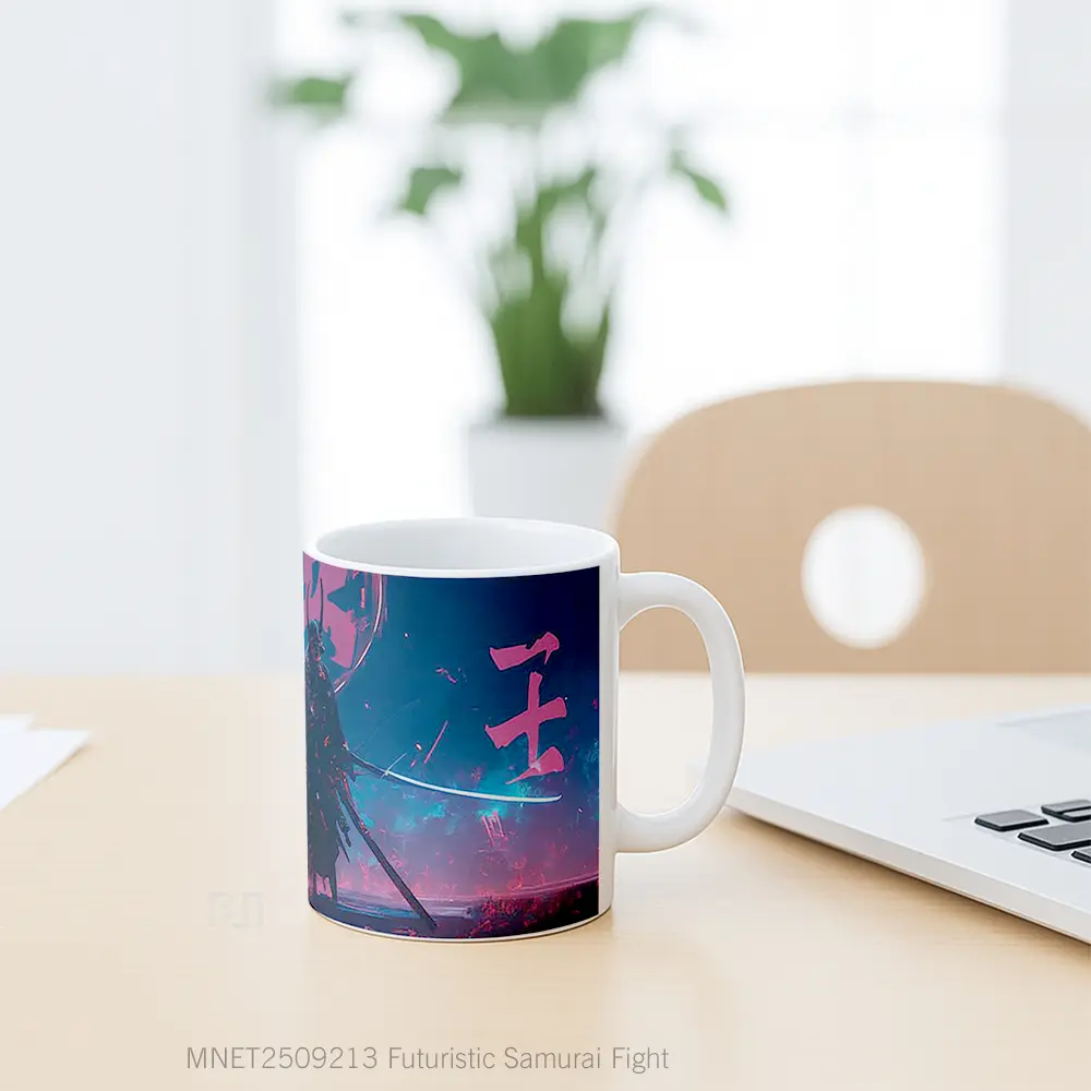 Futuristic Samurai Fight Mug MNET2509213 - All-side / Desain