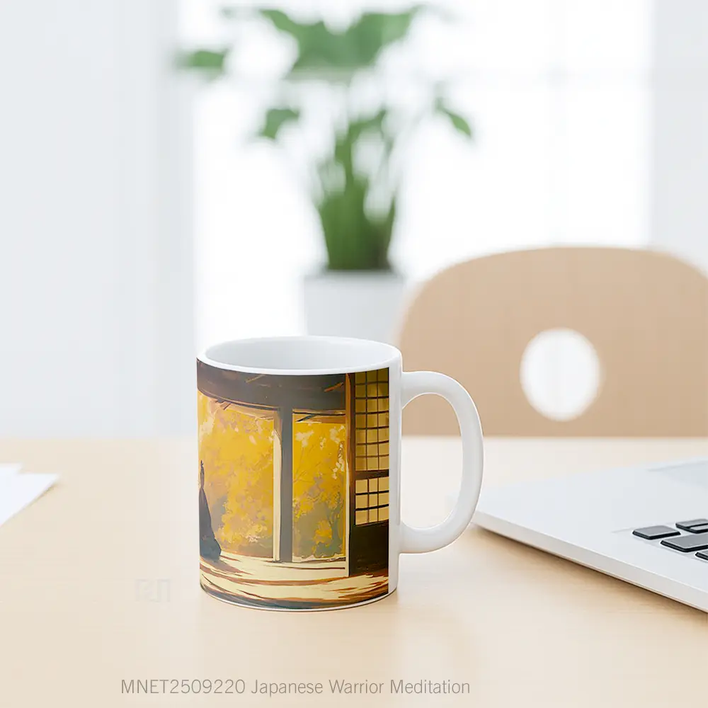 Japanese Warrior Meditation Mug MNET2509220 - All-side / Desain