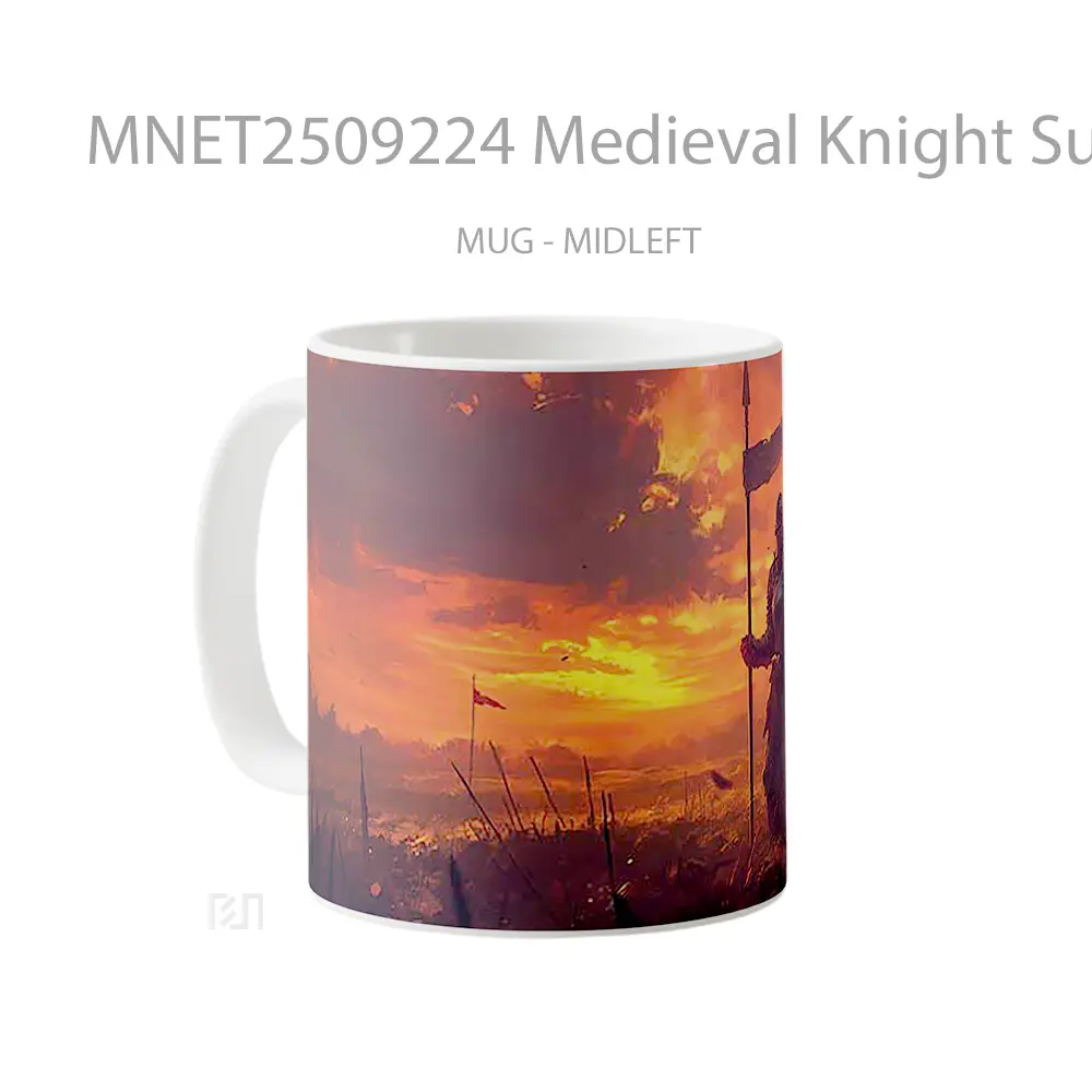 Medieval Knight Sunset Field Mug MNET2509224 - All-side / Desain