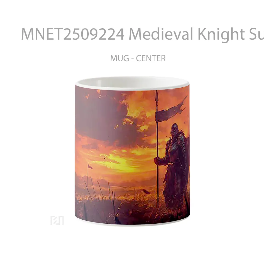 Medieval Knight Sunset Field Mug MNET2509224 - All-side / Desain