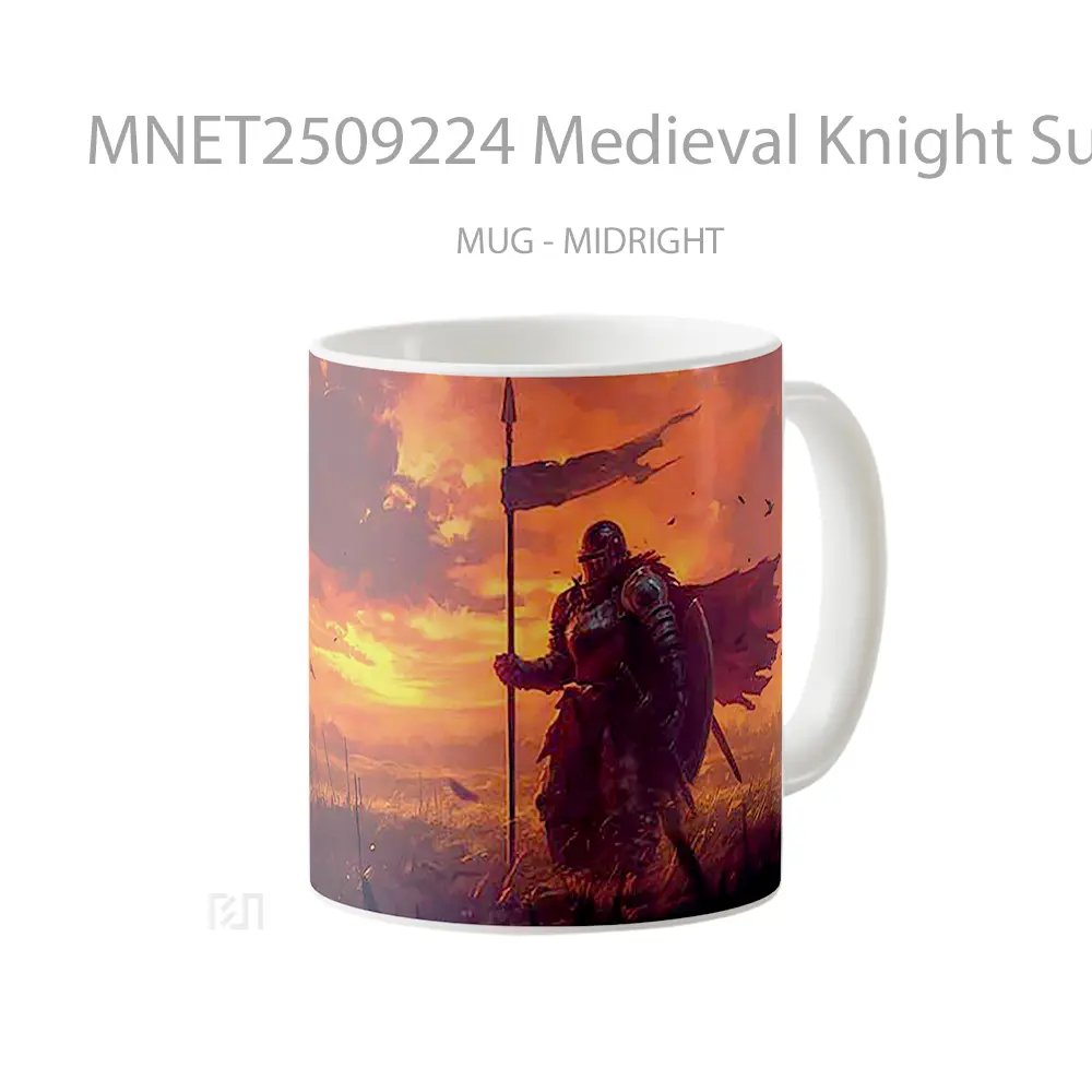 Medieval Knight Sunset Field Mug MNET2509224 - All-side / Desain