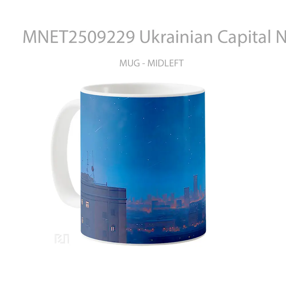 Ukrainian Capital Night Sky Mug MNET2509229 - All-side / Desain