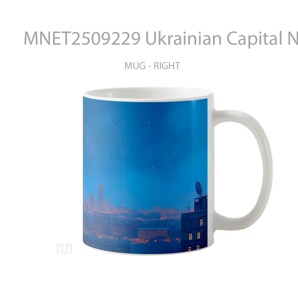 Ukrainian Capital Night Sky Mug MNET2509229