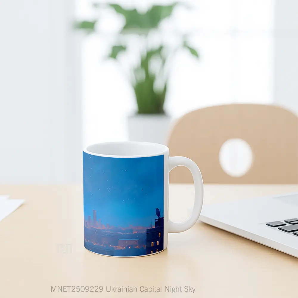 Ukrainian Capital Night Sky Mug MNET2509229 - All-side / Desain