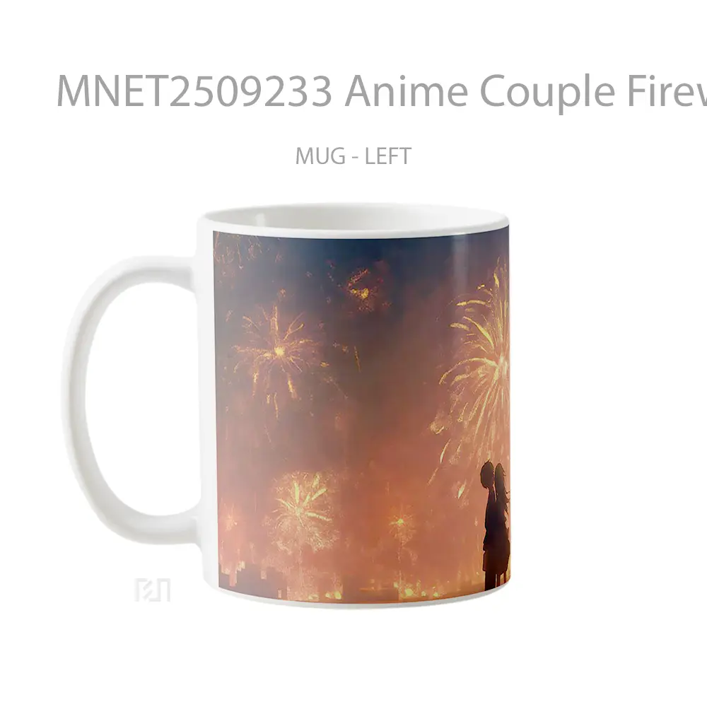 Anime Couple Fireworks Romantic Glow Mug MNET2509233 - All-side / Desain