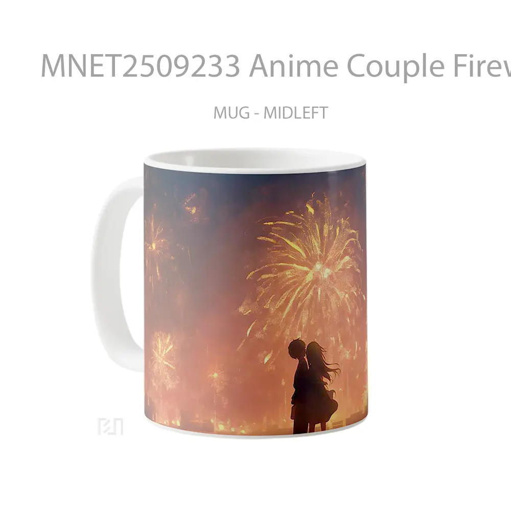 Anime Couple Fireworks Romantic Glow Mug MNET2509233 - All-side / Desain