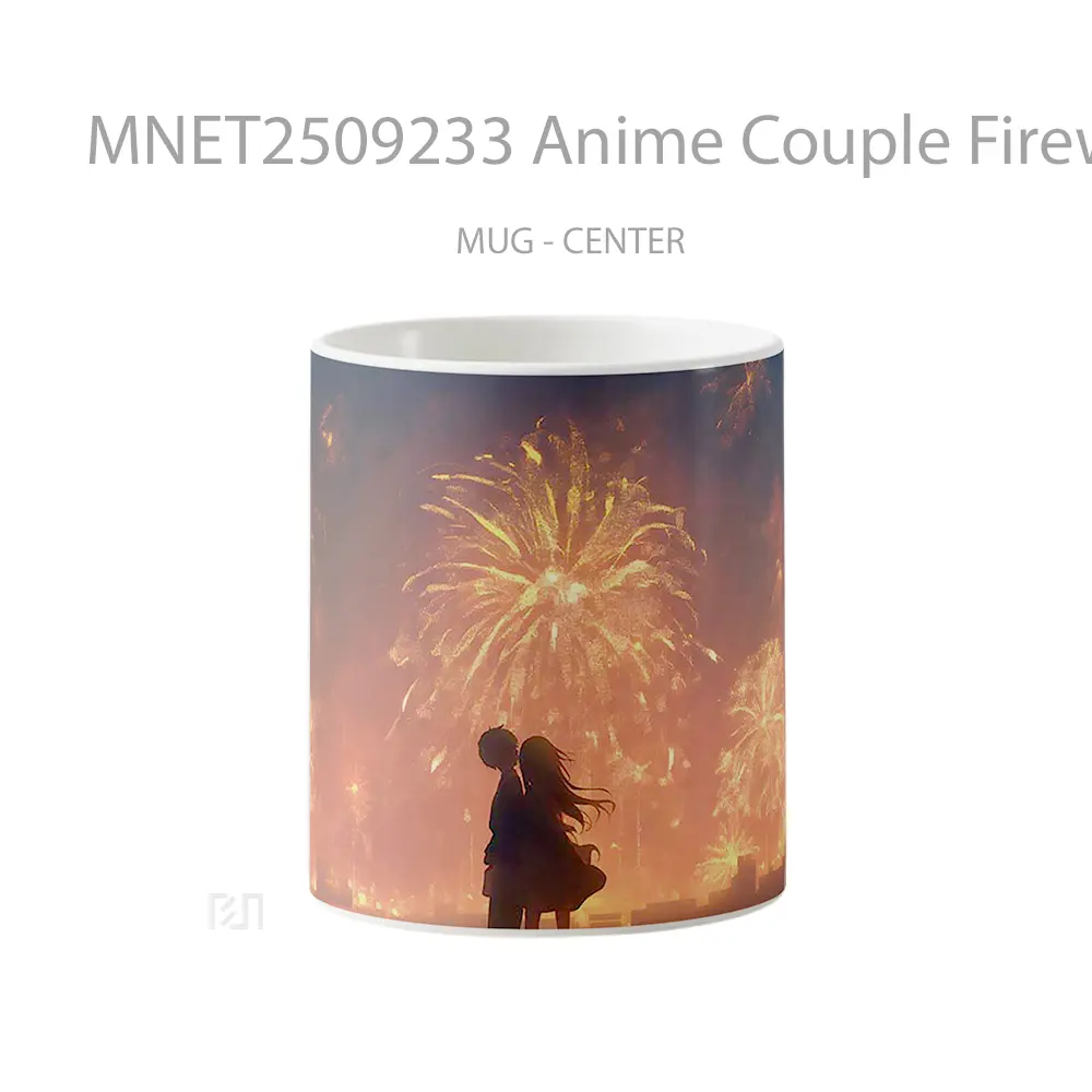 Anime Couple Fireworks Romantic Glow Mug MNET2509233 - All-side / Desain