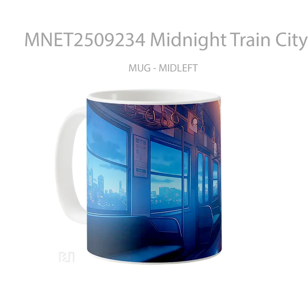 Midnight Train Cityscape Lights Mug MNET2509234 - All-side / Desain