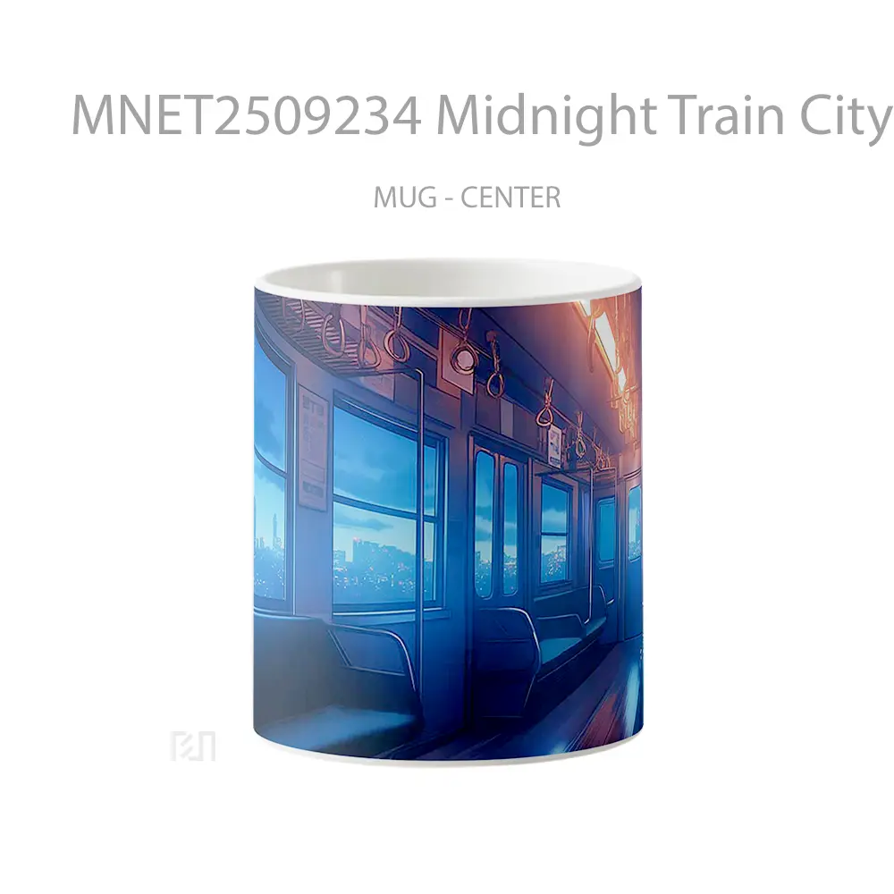Midnight Train Cityscape Lights Mug MNET2509234 - All-side / Desain