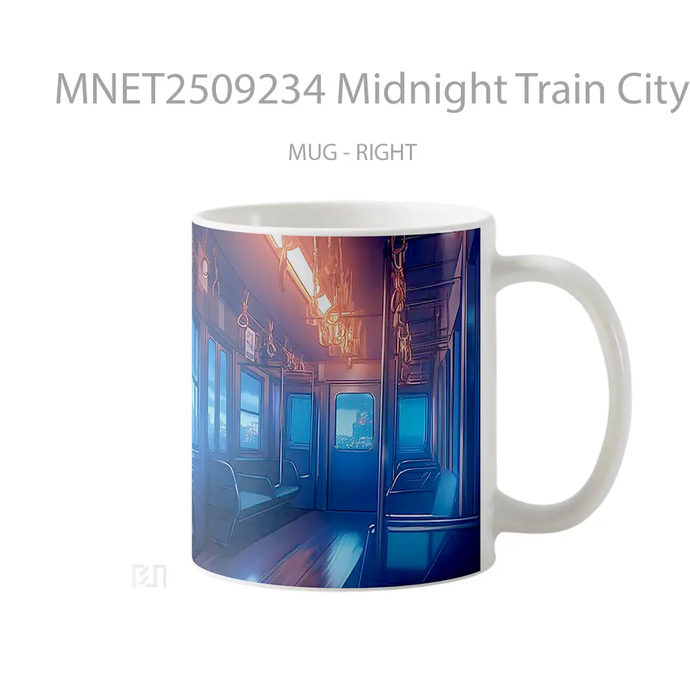 Midnight Train Cityscape Lights Mug MNET2509234