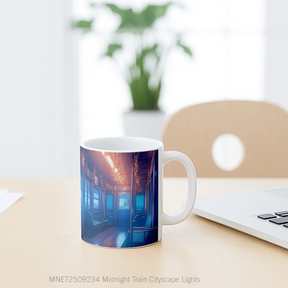 Midnight Train Cityscape Lights Mug MNET2509234 - All-side / Desain