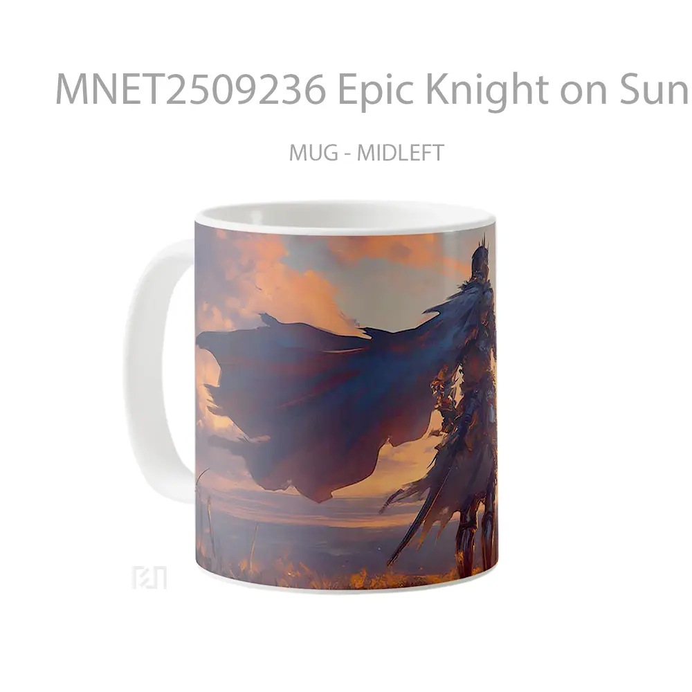 Epic Knight On Sunrise Battlefield Mug MNET2509236 - All-side / Desain