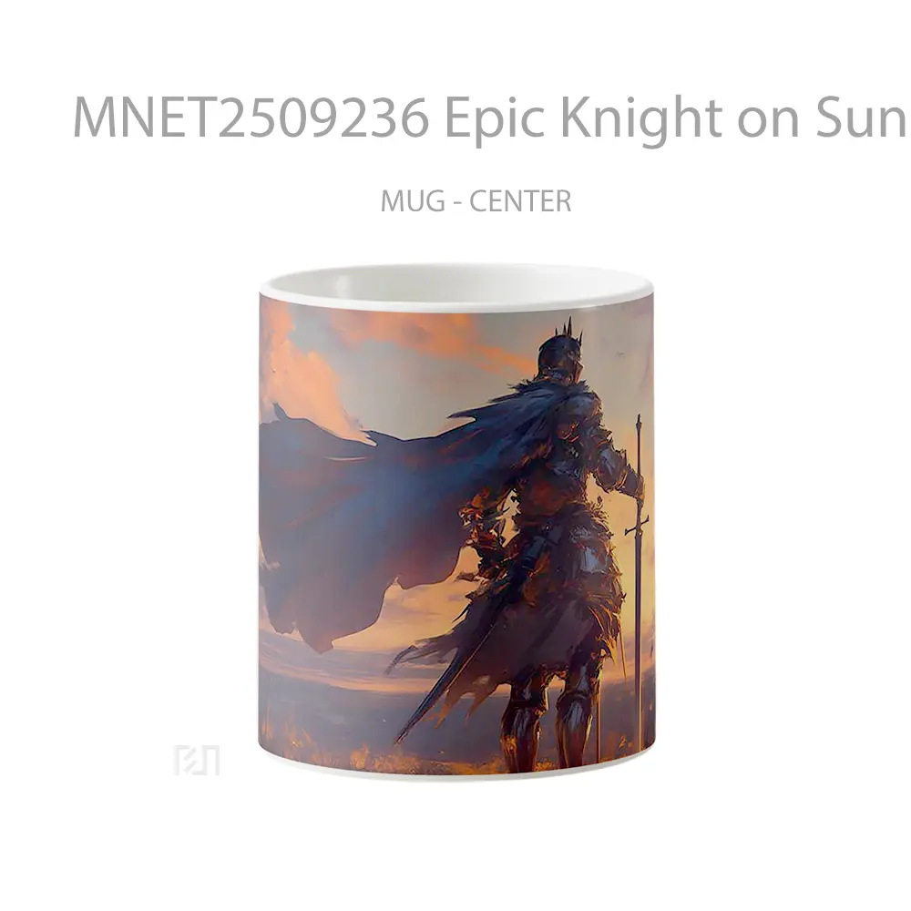 Epic Knight On Sunrise Battlefield Mug MNET2509236 - All-side / Desain