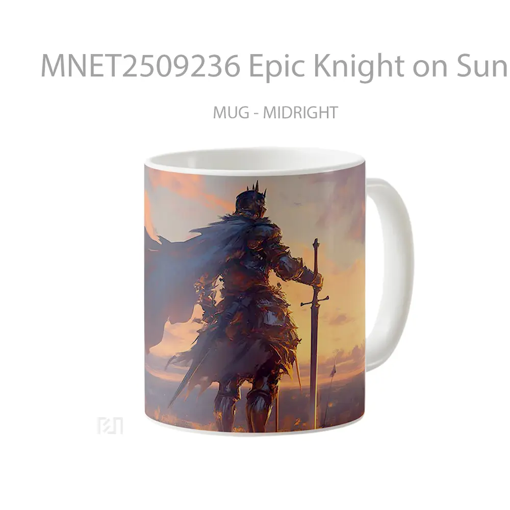 Epic Knight On Sunrise Battlefield Mug MNET2509236 - All-side / Desain