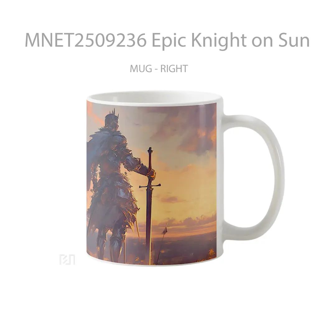 Epic Knight On Sunrise Battlefield Mug MNET2509236