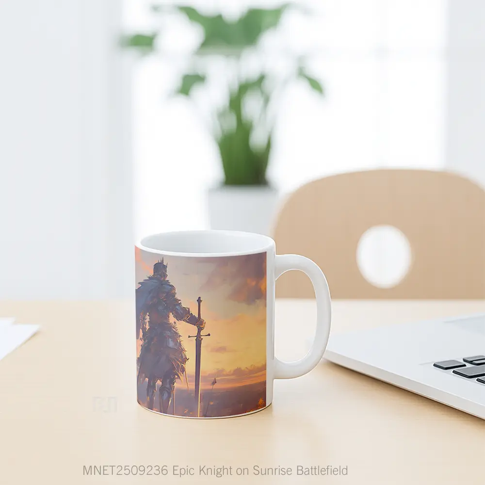 Epic Knight On Sunrise Battlefield Mug MNET2509236 - All-side / Desain