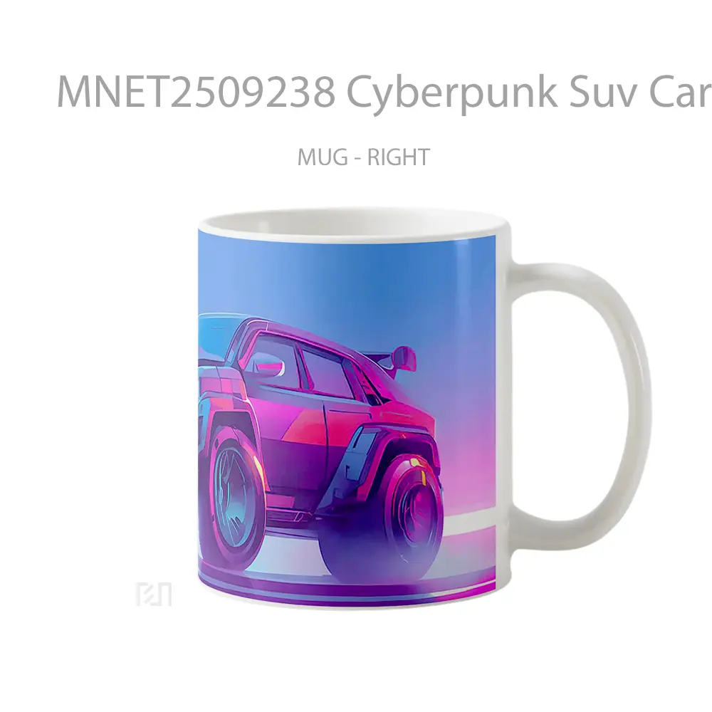 Cyberpunk Suv Car Neon Glow Mug MNET2509238