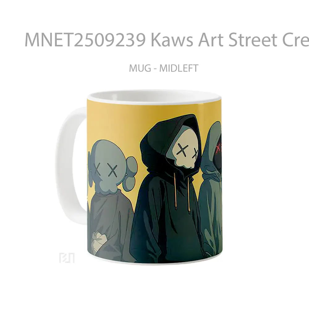 Kaws Art Street Crew Mug MNET2509239 - All-side / Desain