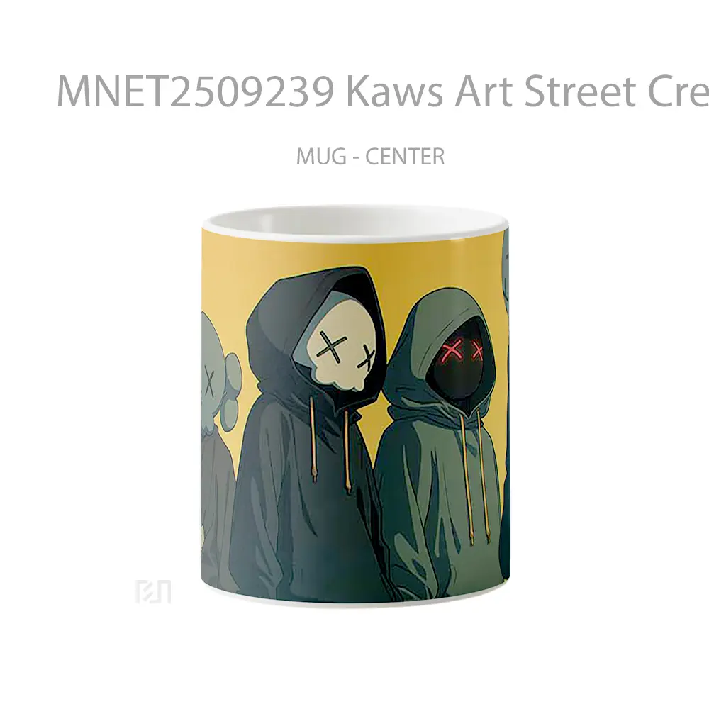 Kaws Art Street Crew Mug MNET2509239 - All-side / Desain