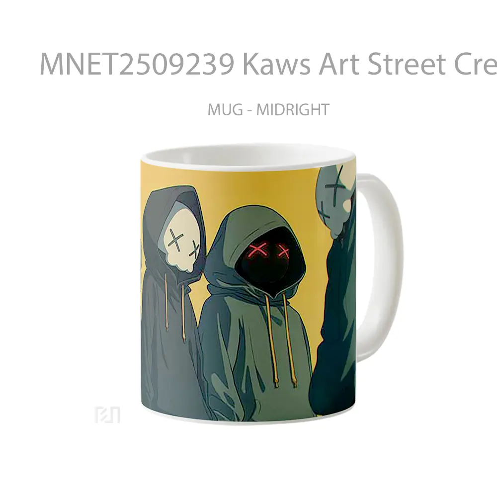 Kaws Art Street Crew Mug MNET2509239 - All-side / Desain