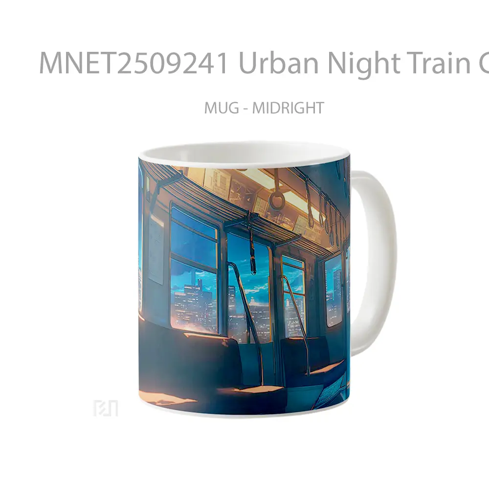Urban Night Train Glow Mug MNET2509241 - All-side / Desain