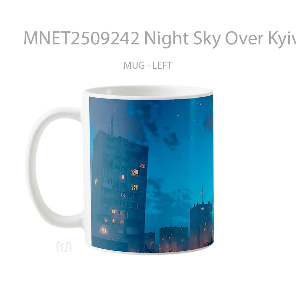 Night Sky Over Kyiv City Mug MNET2509242 - All-side / Desain