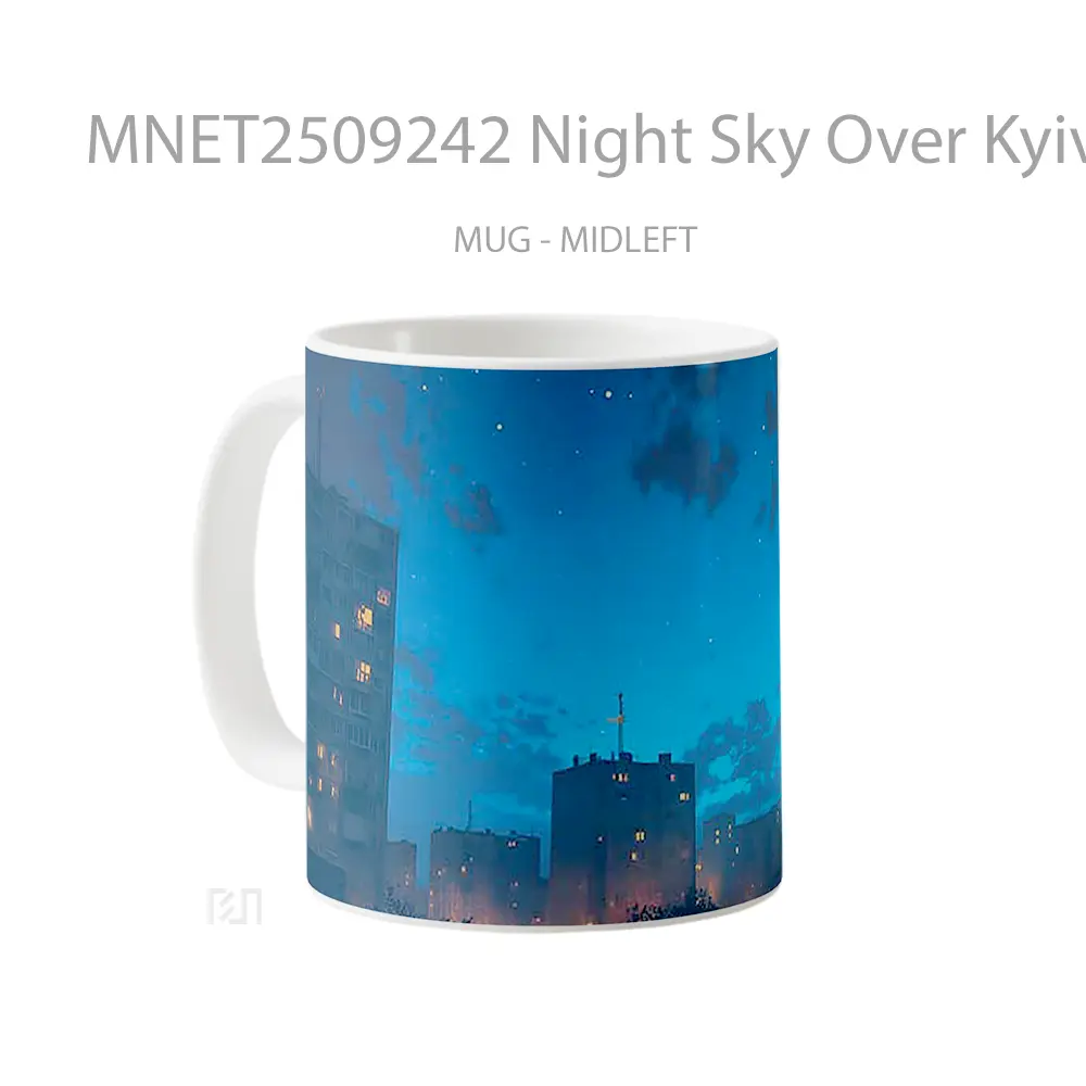 Night Sky Over Kyiv City Mug MNET2509242 - All-side / Desain