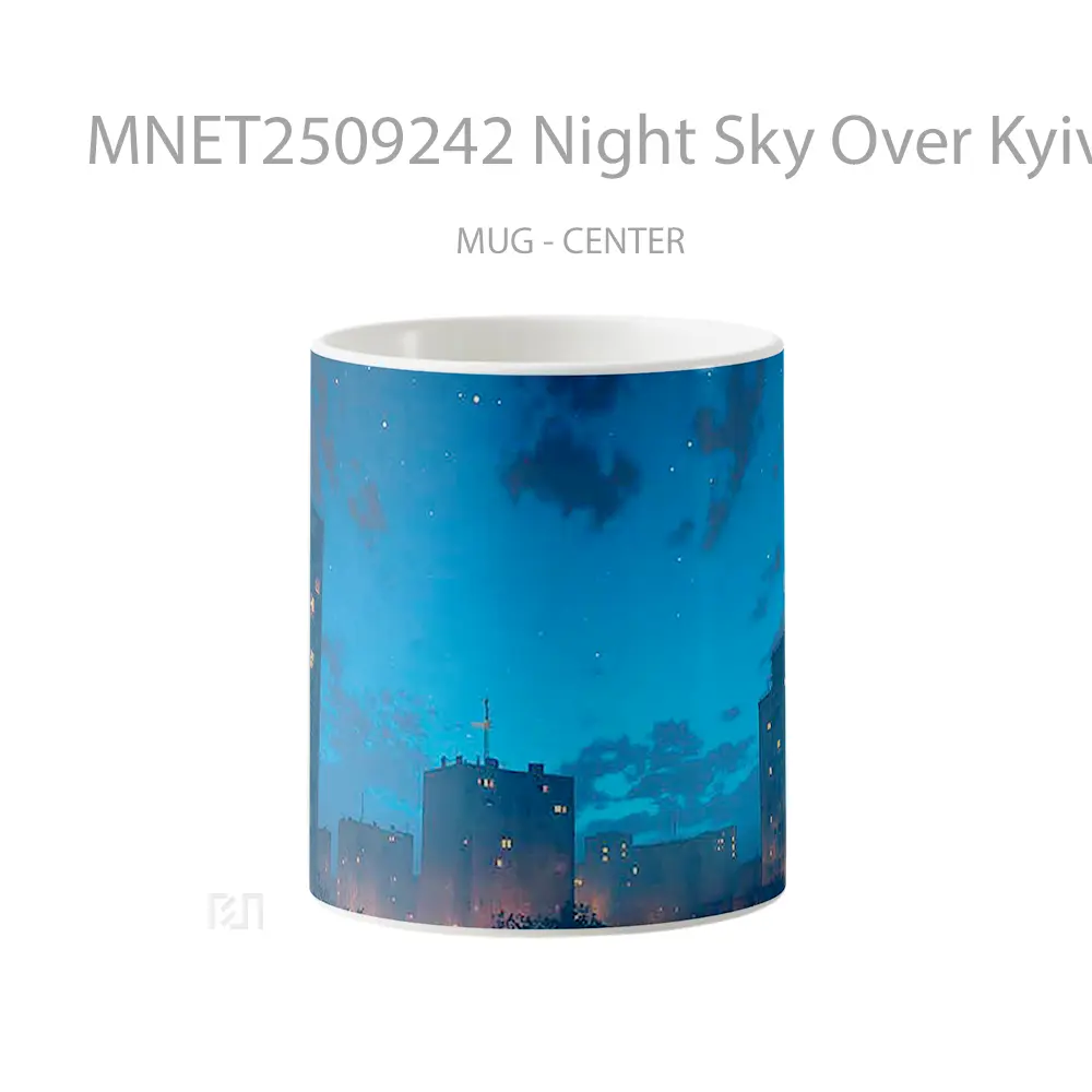 Night Sky Over Kyiv City Mug MNET2509242 - All-side / Desain