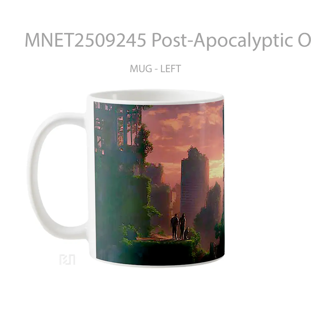 Post Apocalyptic Overgrown City Mug MNET2509245 - All-side / Desain