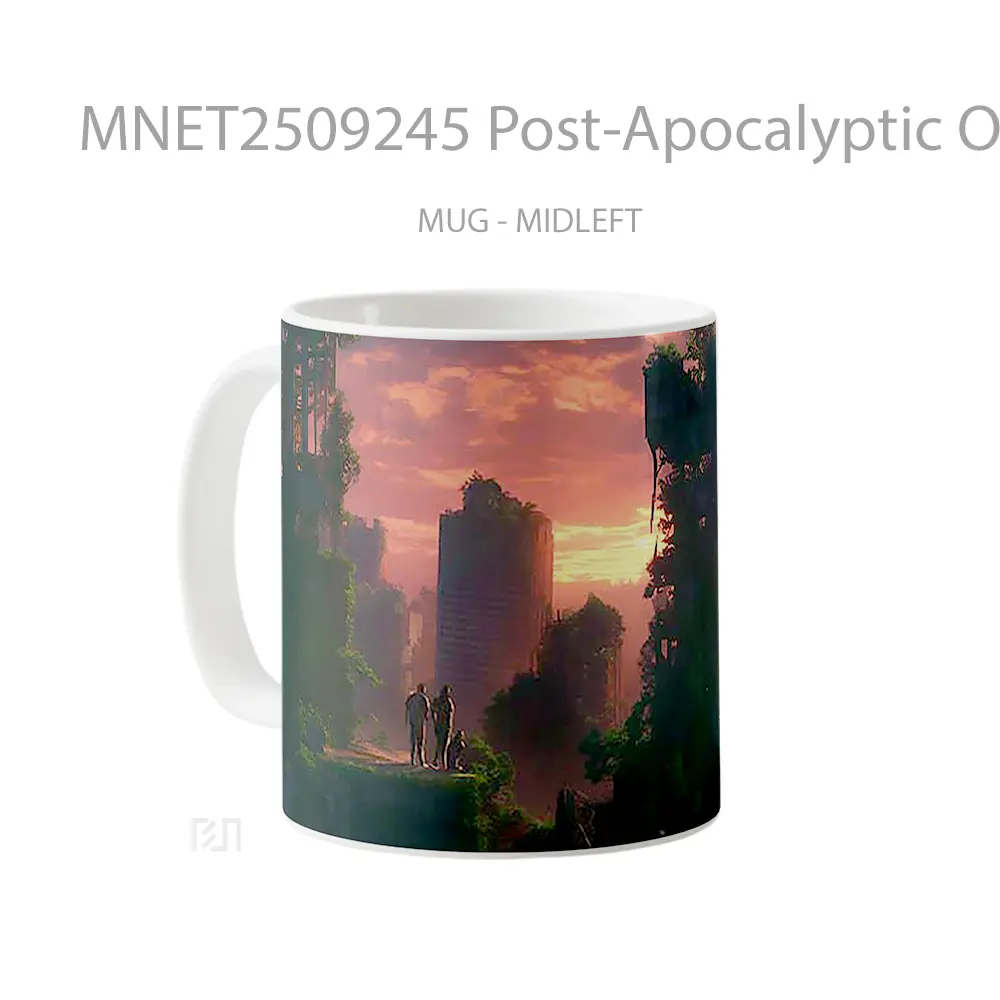Post Apocalyptic Overgrown City Mug MNET2509245 - All-side / Desain