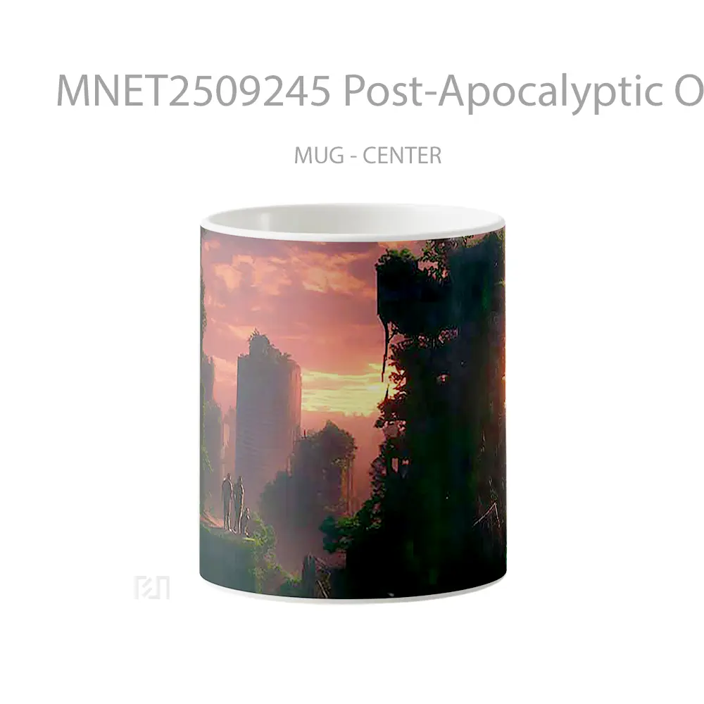 Post Apocalyptic Overgrown City Mug MNET2509245 - All-side / Desain