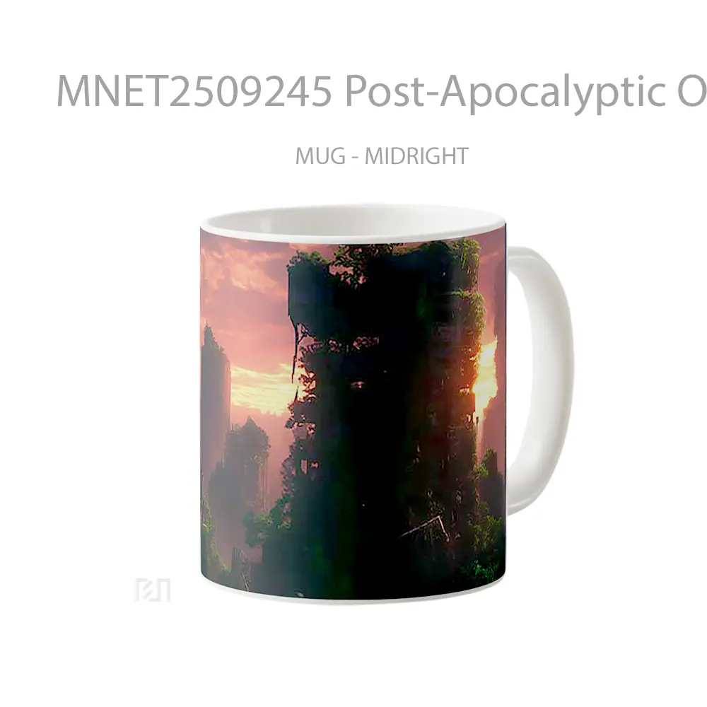 Post Apocalyptic Overgrown City Mug MNET2509245 - All-side / Desain