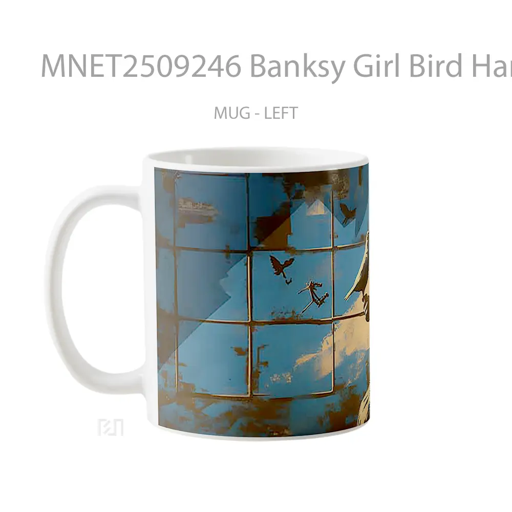 Banksy Girl Bird Hand Mug MNET2509246 - All-side / Desain