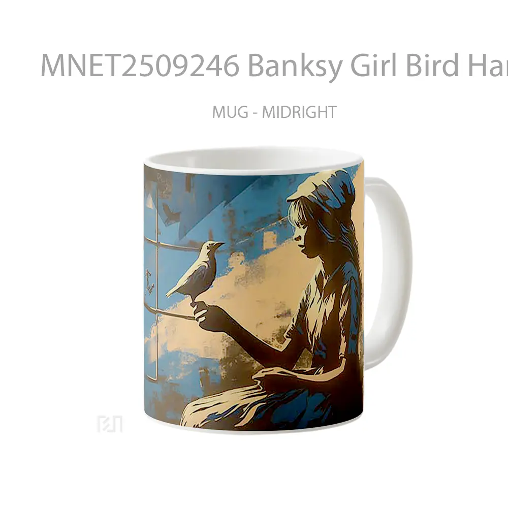 Banksy Girl Bird Hand Mug MNET2509246 - All-side / Desain