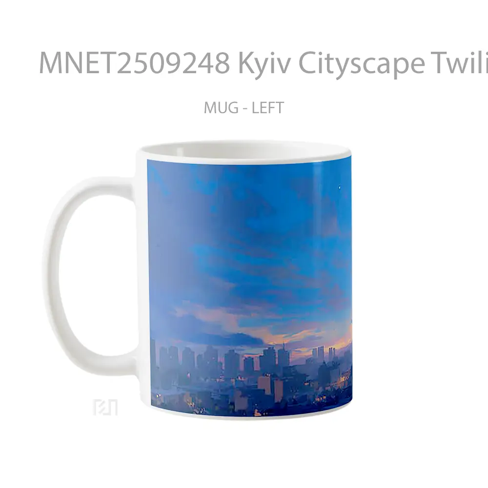 Kyiv Cityscape Twilight Sky Mug MNET2509248 - All-side / Desain