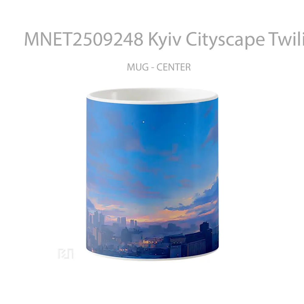 Kyiv Cityscape Twilight Sky Mug MNET2509248 - All-side / Desain