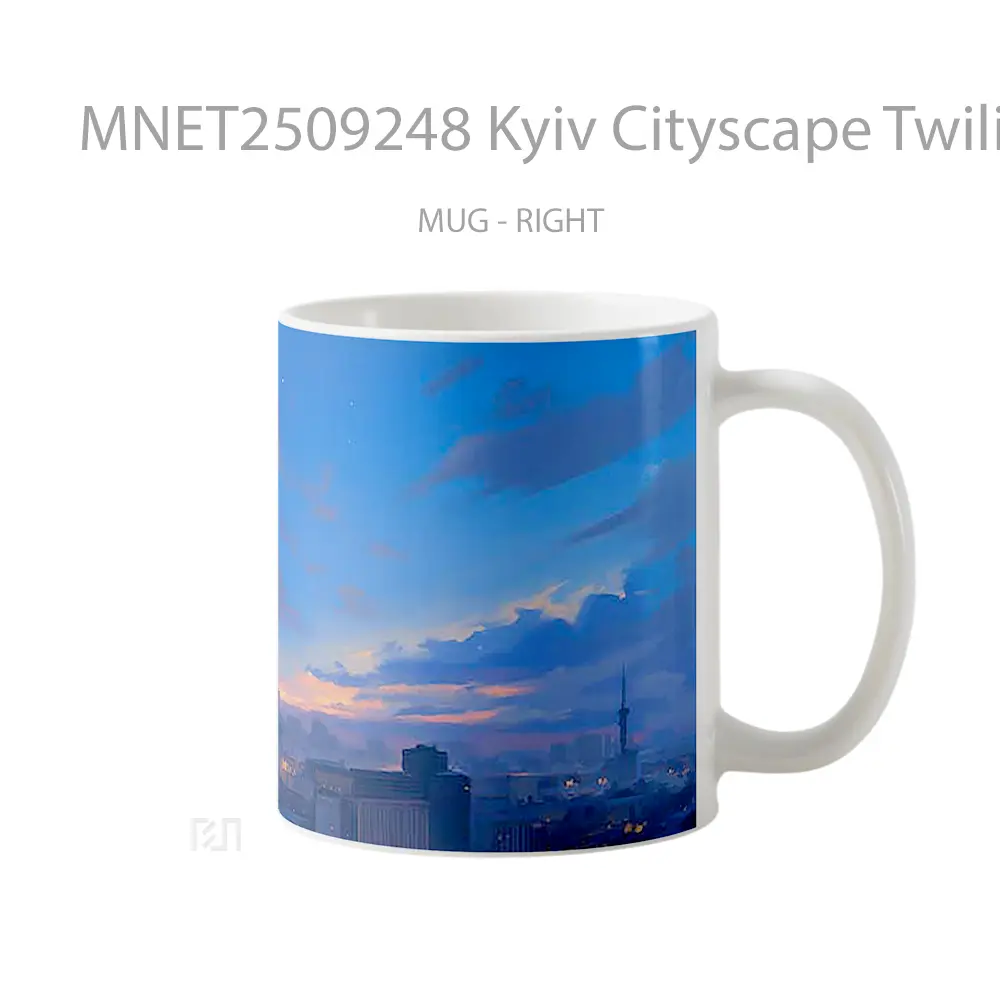 Kyiv Cityscape Twilight Sky Mug MNET2509248