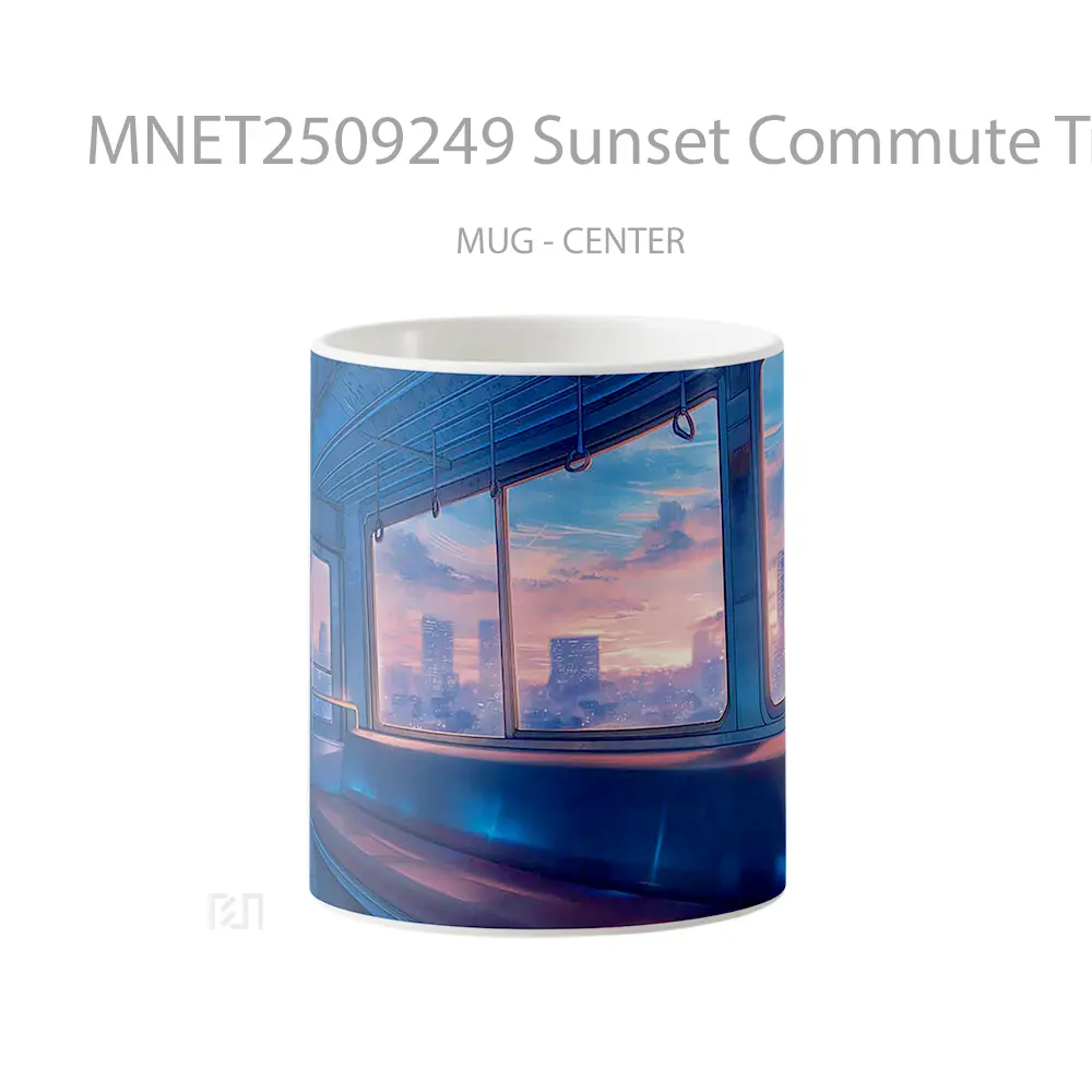 Sunset Commute Train Vibe Mug MNET2509249 - All-side / Desain