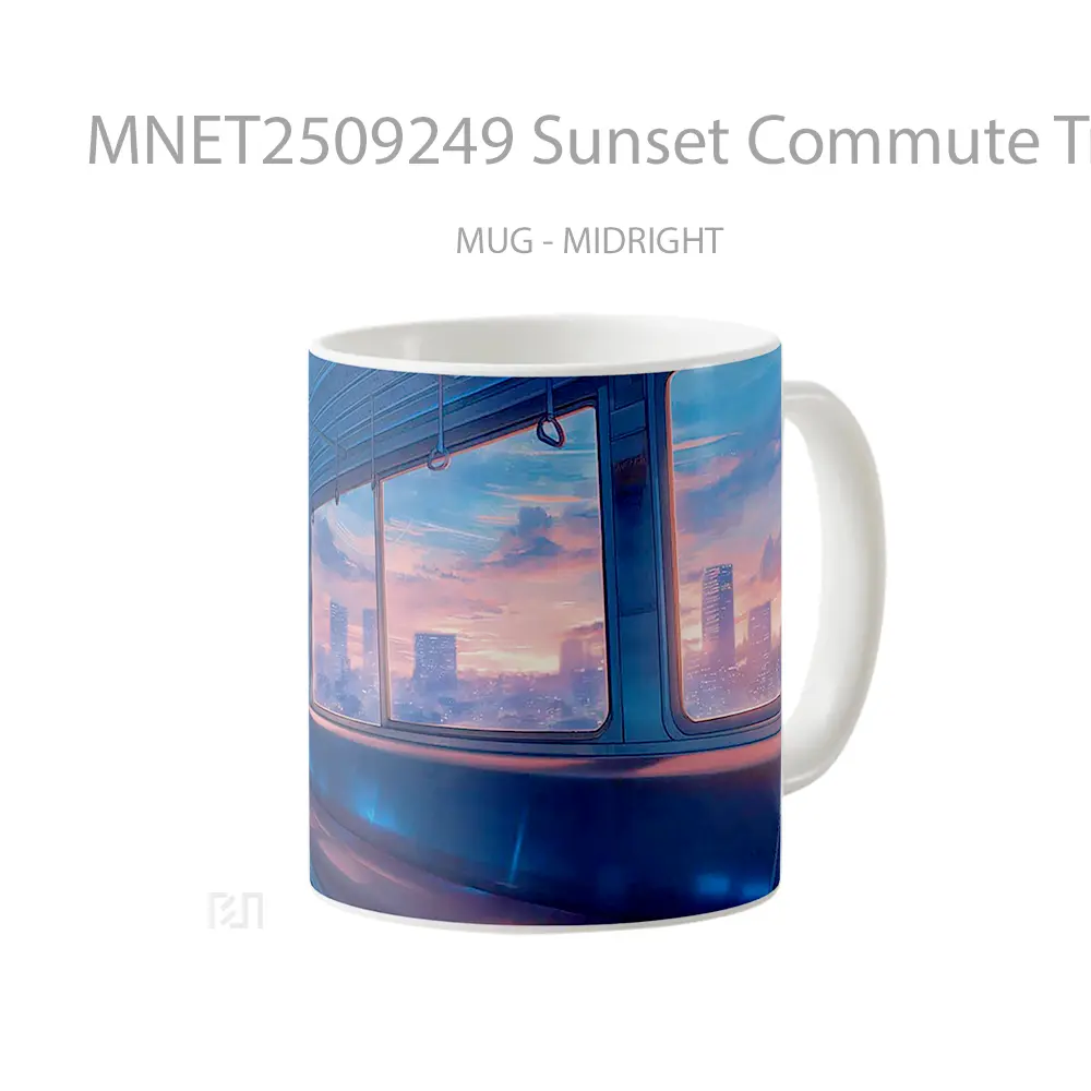 Sunset Commute Train Vibe Mug MNET2509249 - All-side / Desain