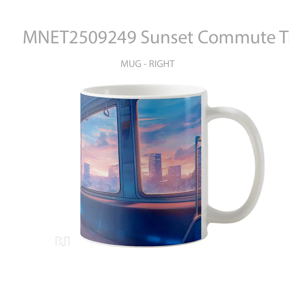 Sunset Commute Train Vibe Mug MNET2509249