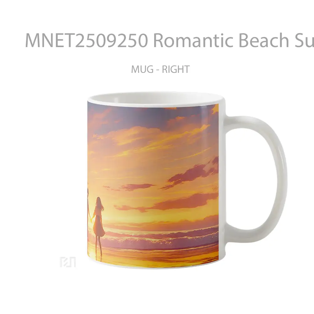 Romantic Beach Sunset Couple Mug MNET2509250