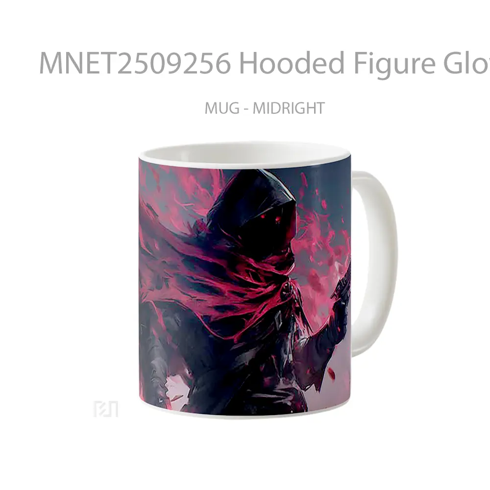 Hooded Figure Glowing Red Eyes Mug MNET2509256 - All-side / Desain