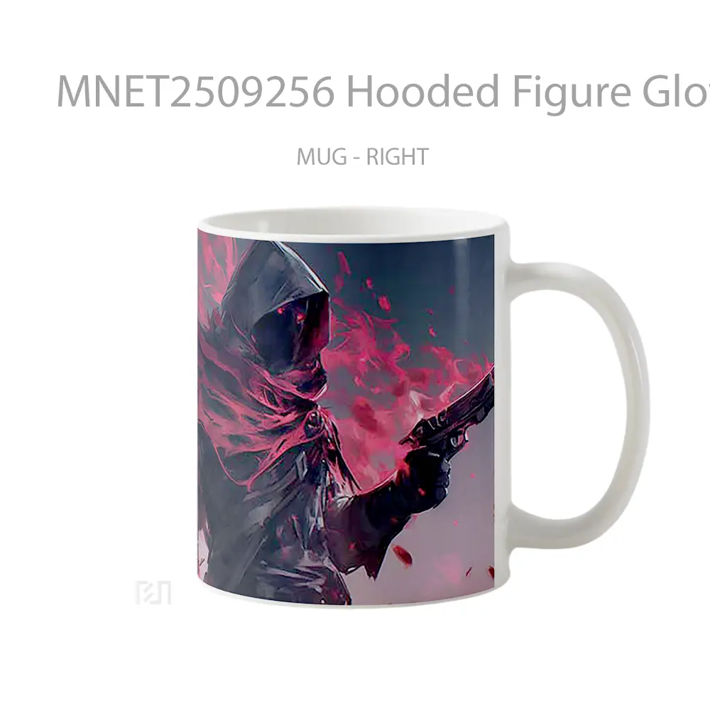 Hooded Figure Glowing Red Eyes Mug MNET2509256