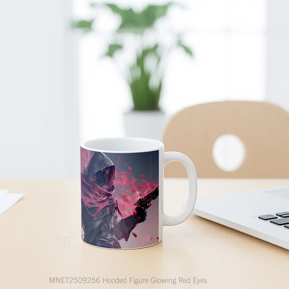 Hooded Figure Glowing Red Eyes Mug MNET2509256 - All-side / Desain