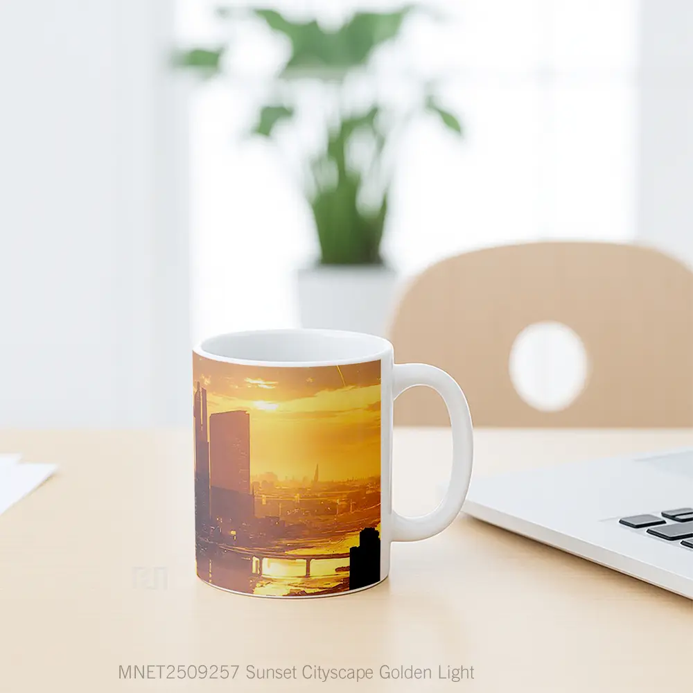 Sunset Cityscape Golden Light Mug MNET2509257 - All-side / Desain