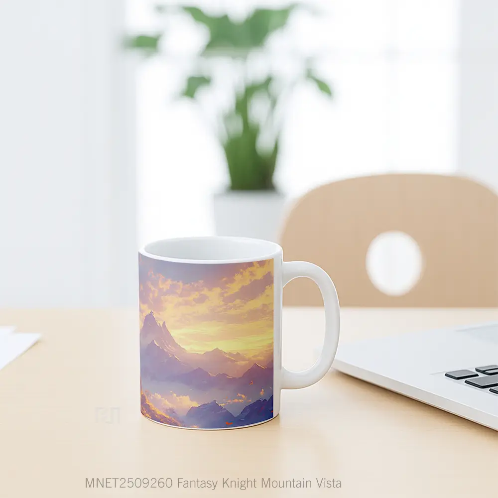 Fantasy Knight Mountain Vista Mug MNET2509260 - All-side / Desain