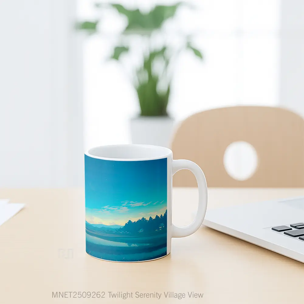 Twilight Serenity Village View Mug MNET2509262 - All-side / Desain