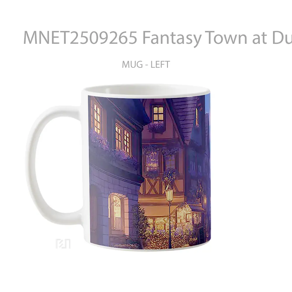 Fantasy Town At Dusk Mug MNET2509265 - All-side / Desain
